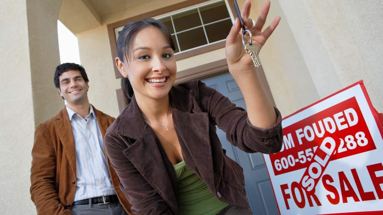 Couple with new house