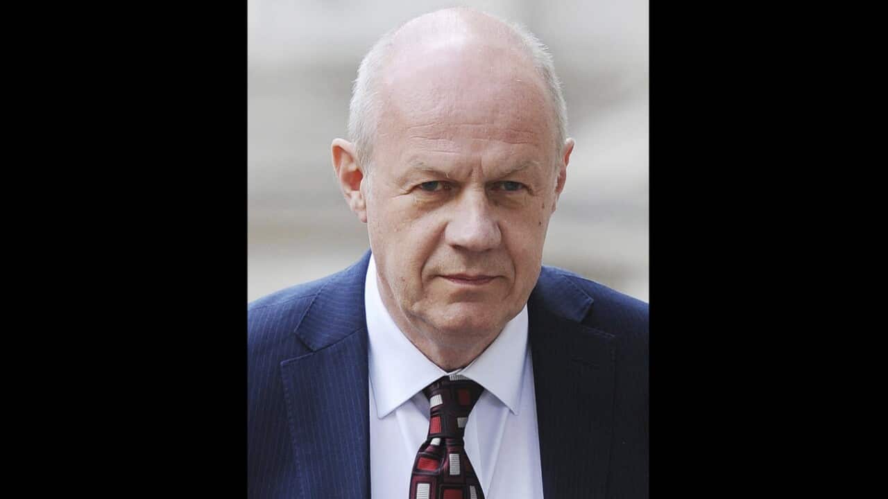 This July 4, 2016 file photo shows Britain's First Secretary of State Damian Green in London. British Prime Minister Theresa May has on Wednesday, Nov. 1, 2017