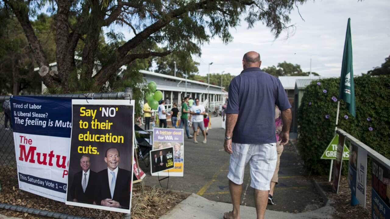 A polling station at Doubleview near Perth