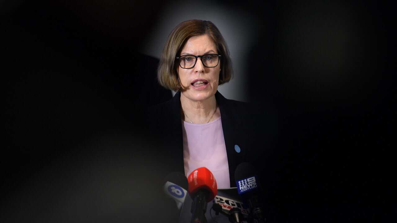 NSW Chief Health Officer Dr Kerry Chant addresses media at the State Emergency Operations Centre in Sydney.