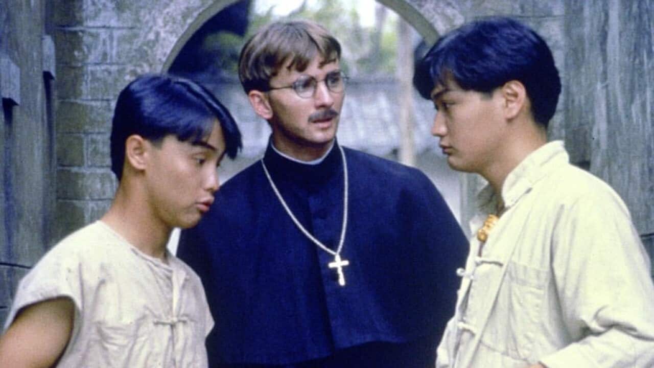 Gregory Rivers acting as a missionary on a television drama.