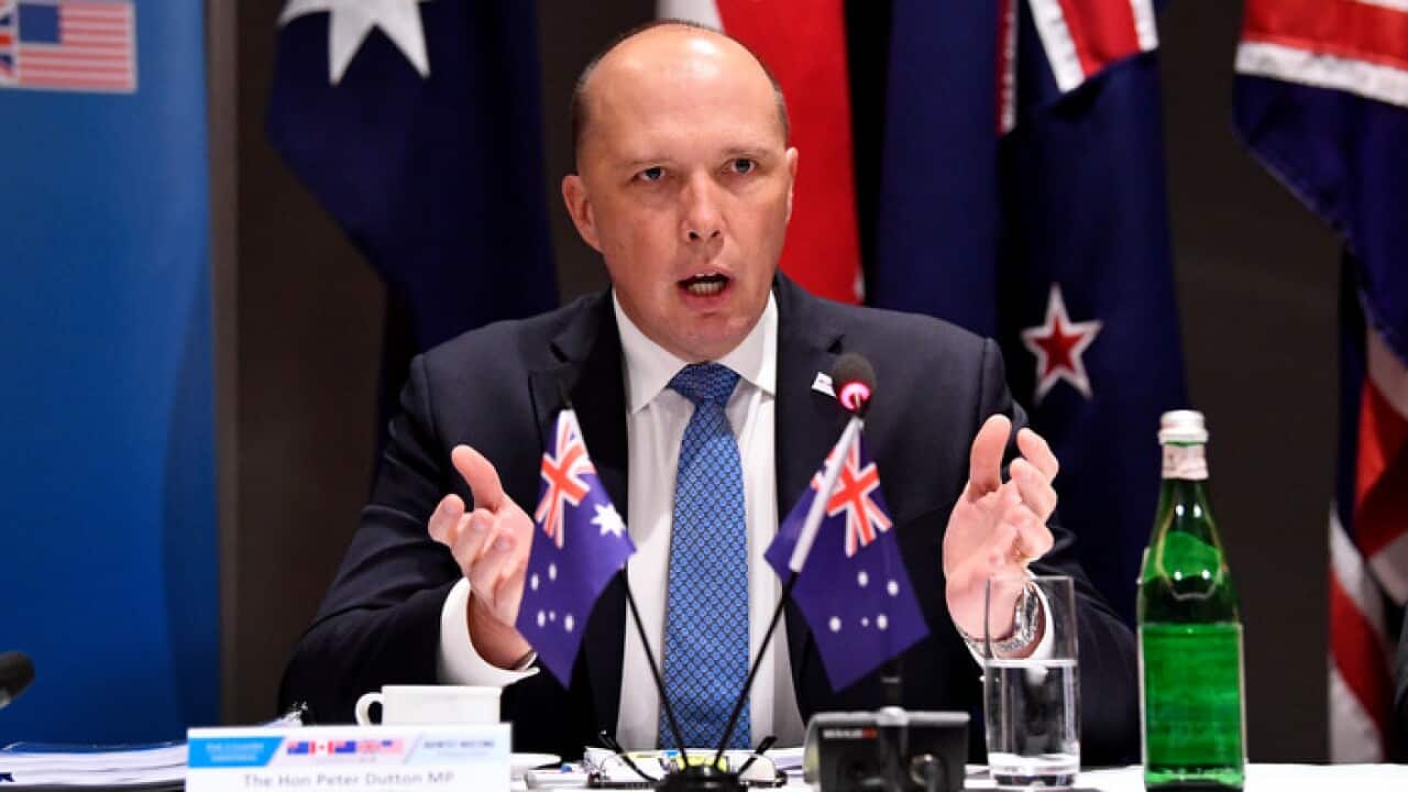 Peter Dutton has denied any wrongdoing over his decision to intervene in the visa of an au pair (AAP)