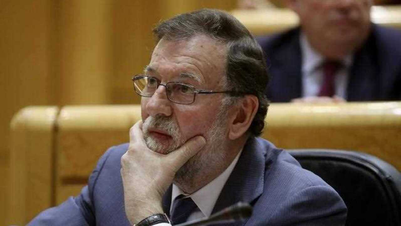 Spanish Prime Minister Mariano Rajoy attends a Government's Control session at the Upper House of the Spanish Parliament in Madrid, Spain.