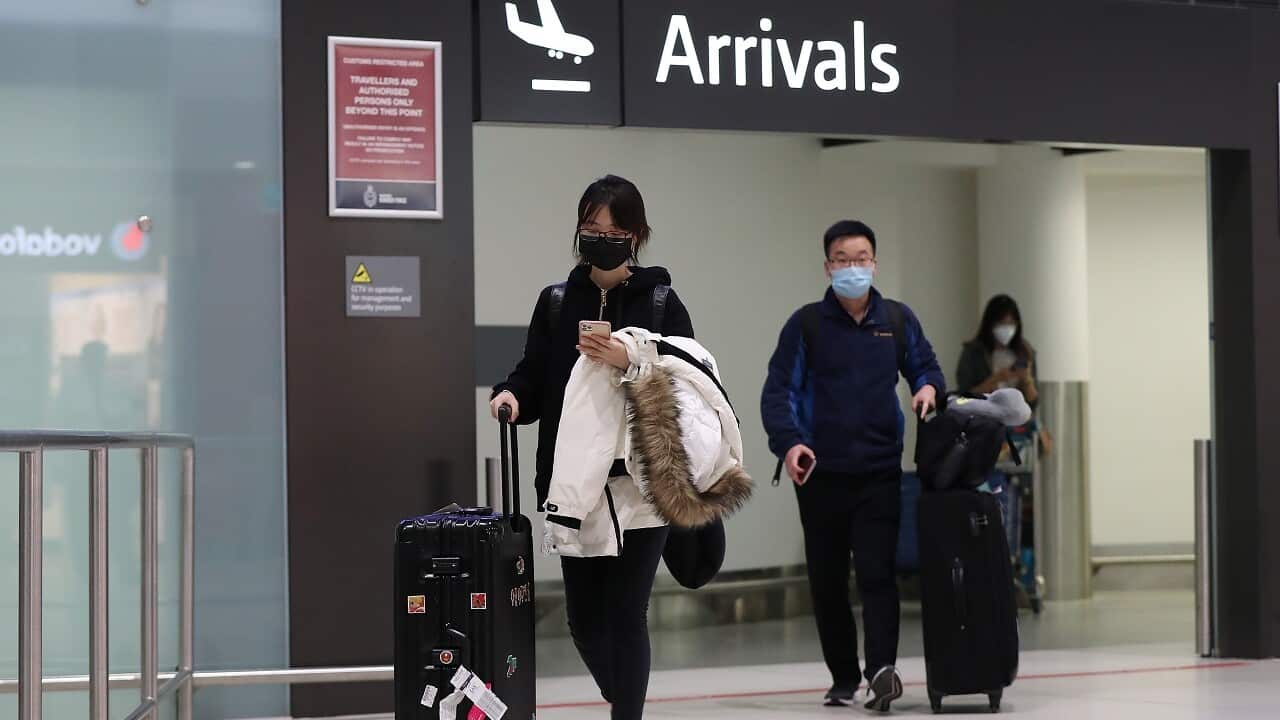 Passengers from a China Southern Airlines flight touch down in Australia last month.