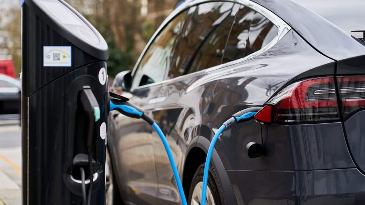 An electric car charge point