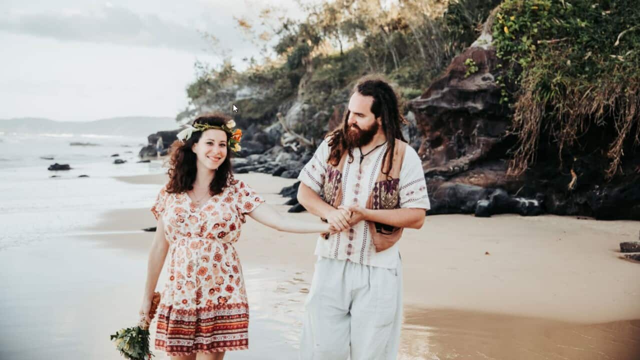 Alessia e Max il giorno del matrimonio.