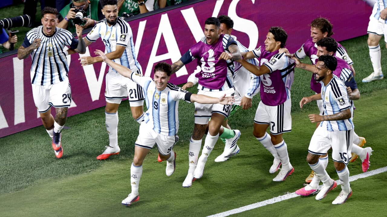 Argentina celebrate a goal in the 2026 World Cup