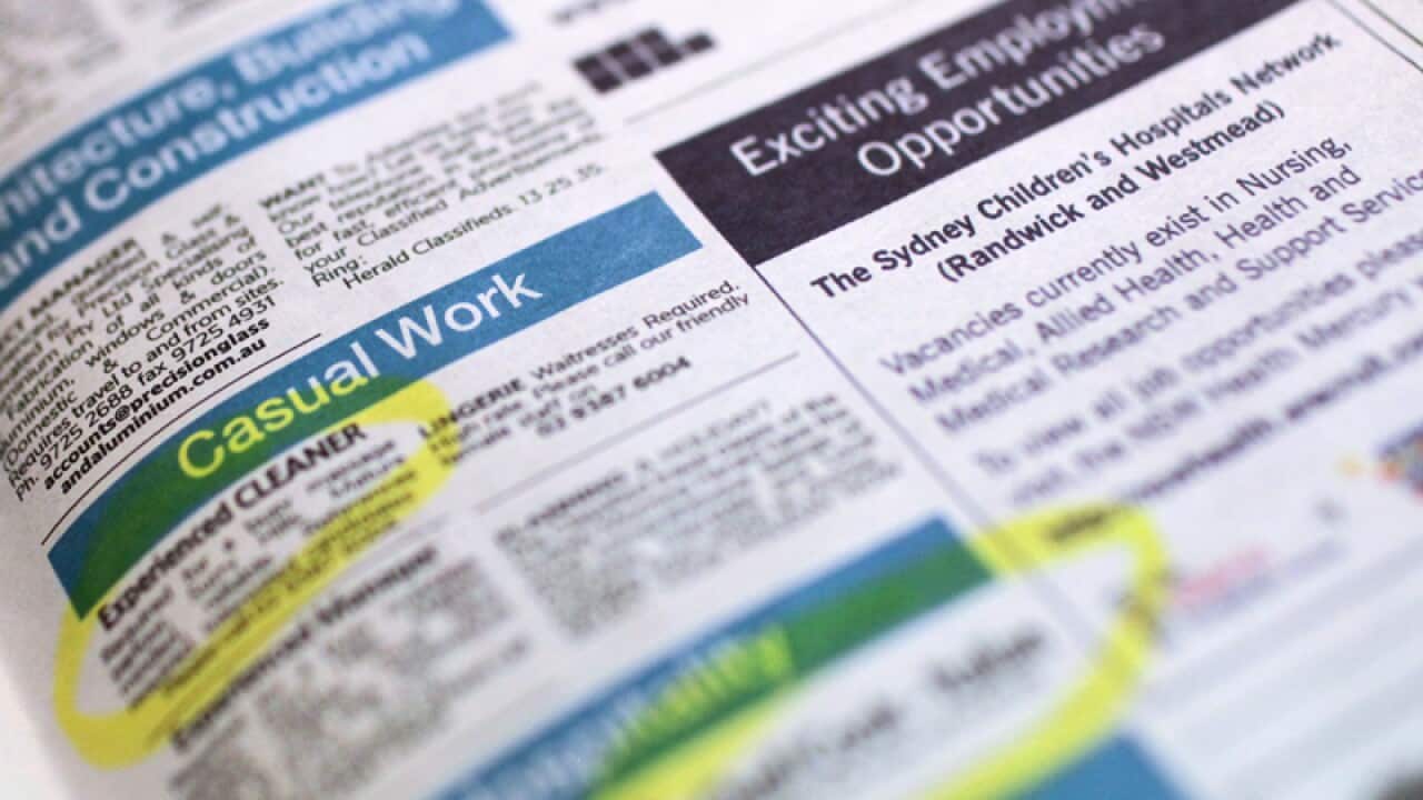 Job advertisements in a newspaper in Canberra