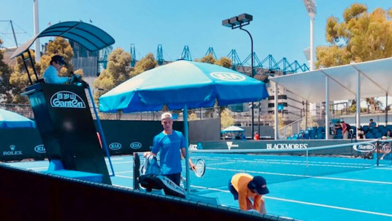 Serbian junior tennis player Marko Miladinovic