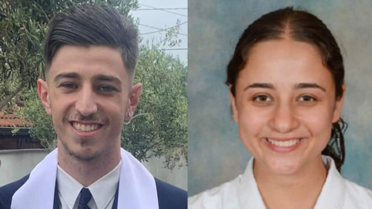 Australian Lebanese students Jerome Azzi and Tatiana Harb