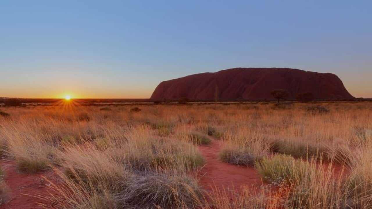 The important cultural and spiritual site of the Pitjantjatjara Anangu people, Uluru.