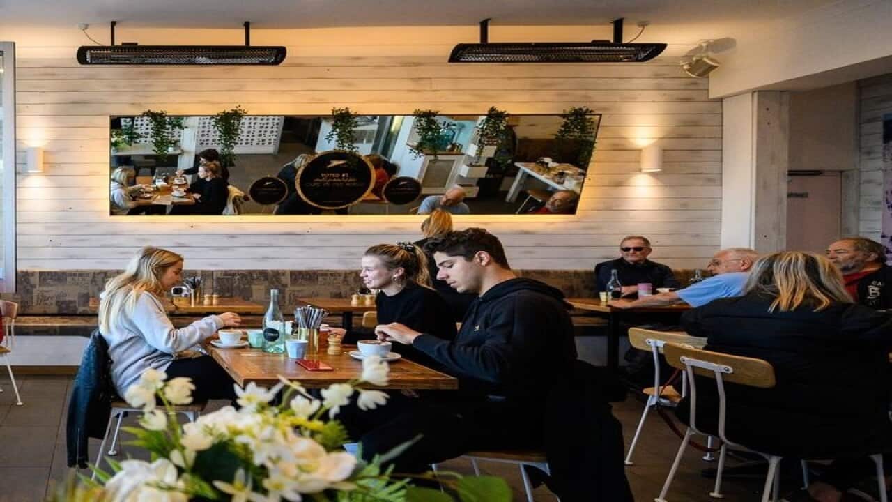Diners in a cafe in Sydney