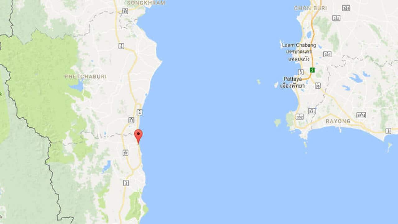 Map of Hua Hin in Thailand
