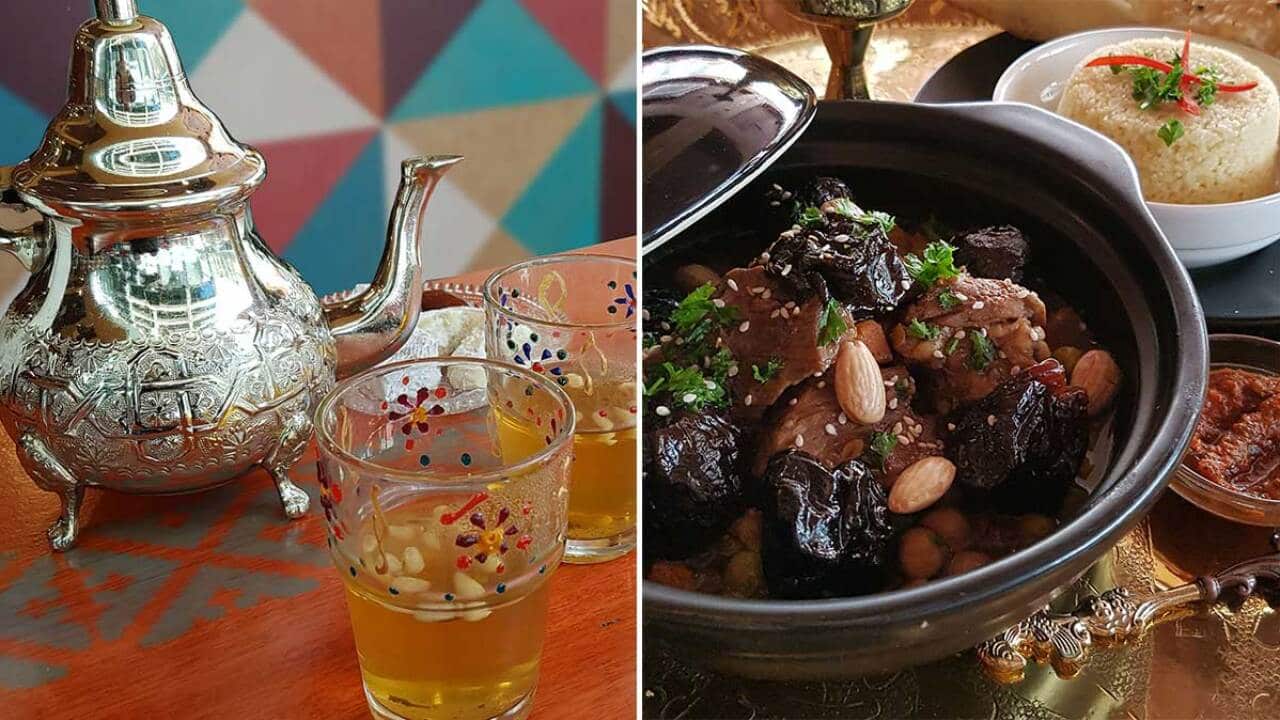 Tea and lamb tadjine at Le Souk