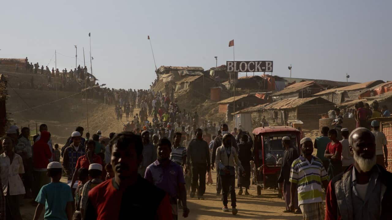 Rohingya refugees at a camp near Cox's Bazar, Bangladesh, in January 2018.