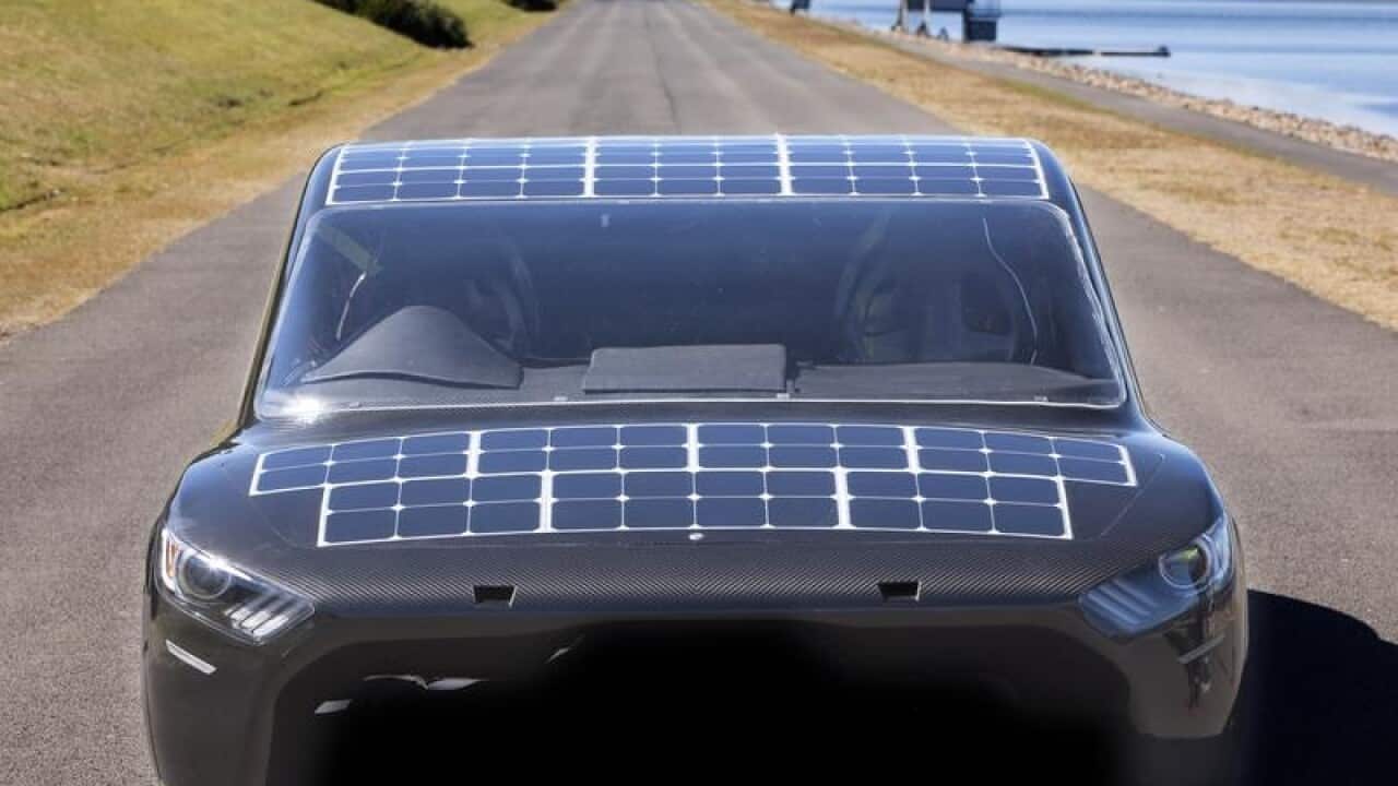 Sunswift team's new car 'Violet' in Penrith