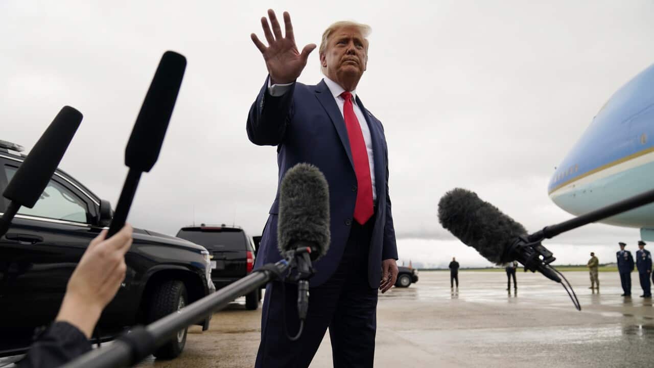 US President Donald Trump is defending his handling of the coronavirus pandemic