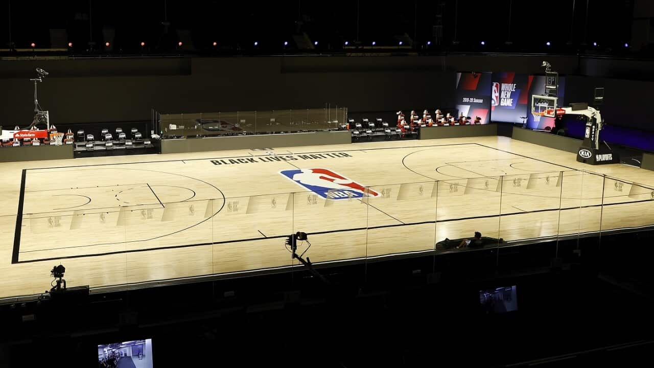 The empty court at the ESPN Wide World of Sports Complex in Florida