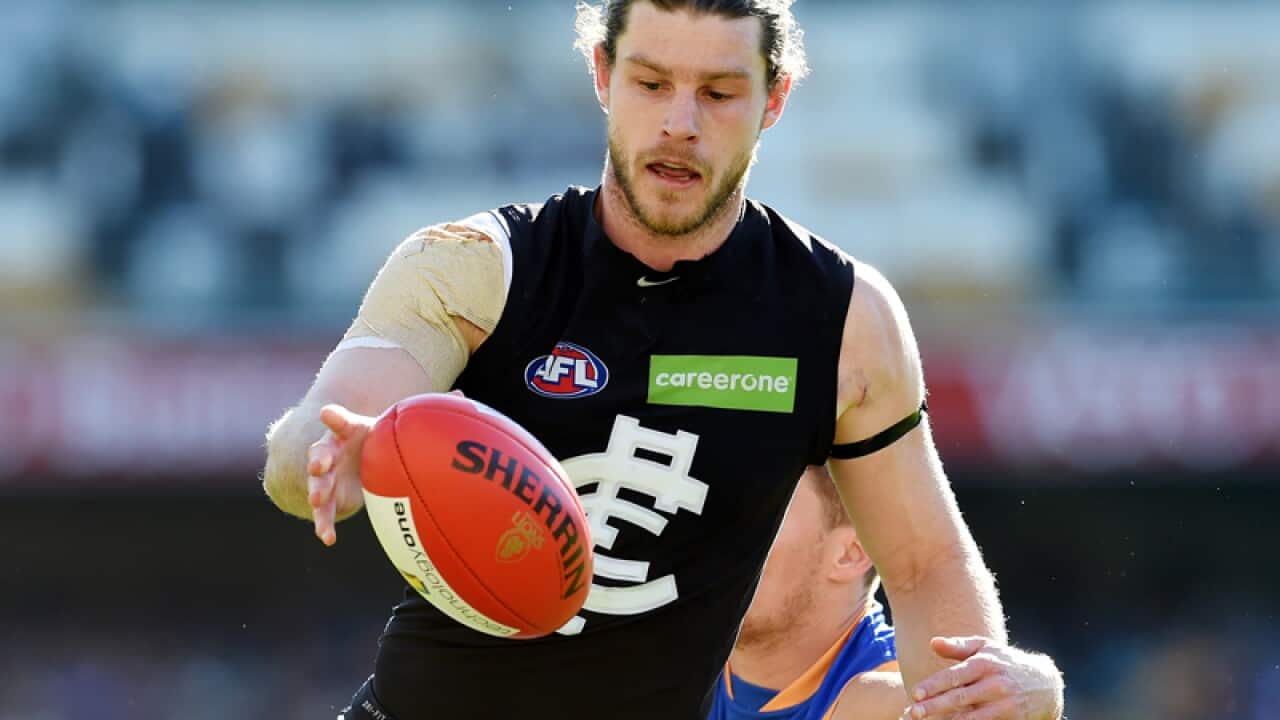 Bryce Gibbs of the Carlton Blues