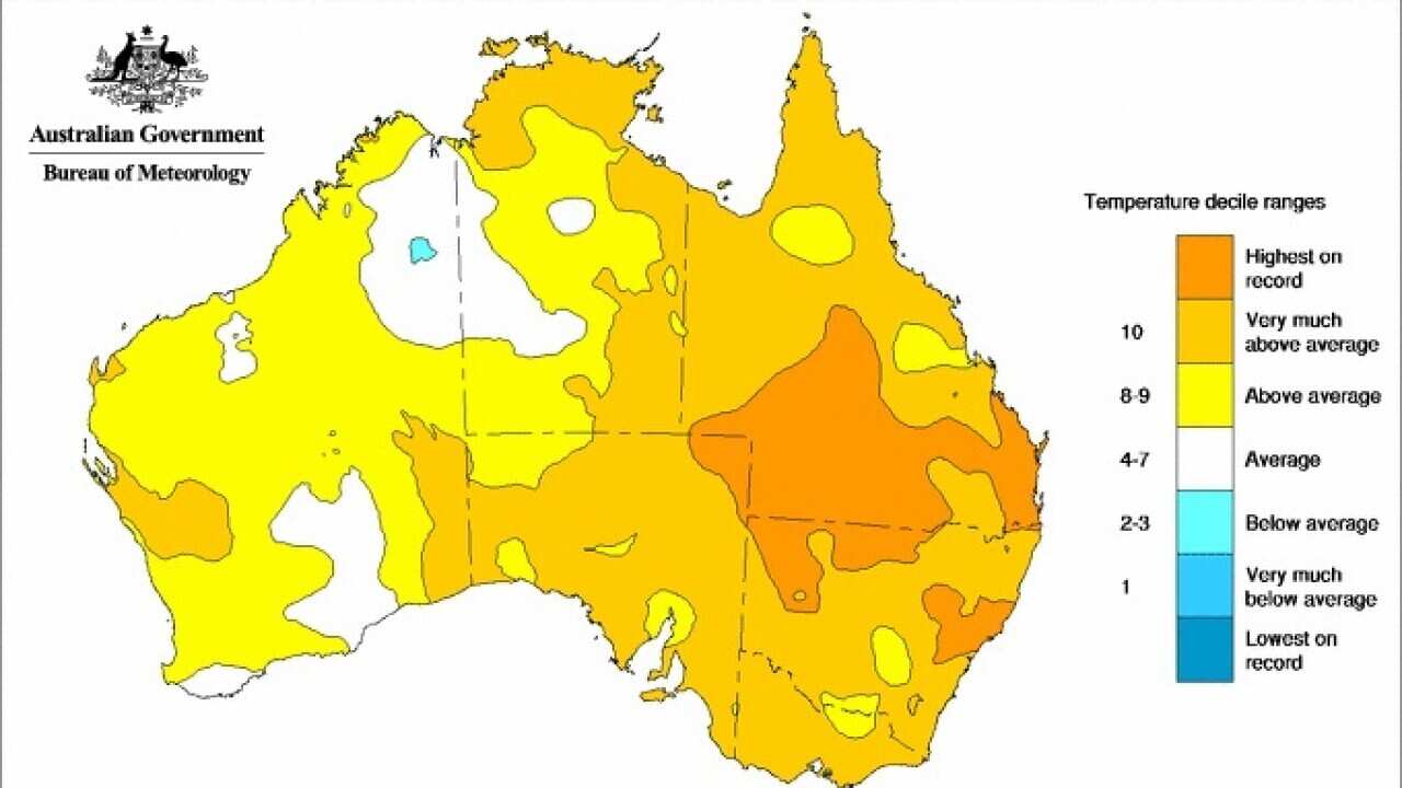 This map shows the mean temperatures across Australia in 2017.