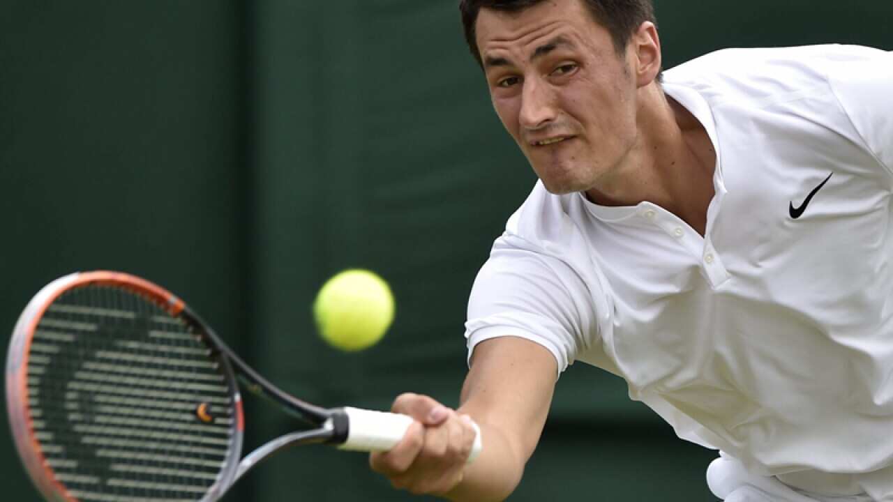 Bernard Tomic of Australia at Wimbledon