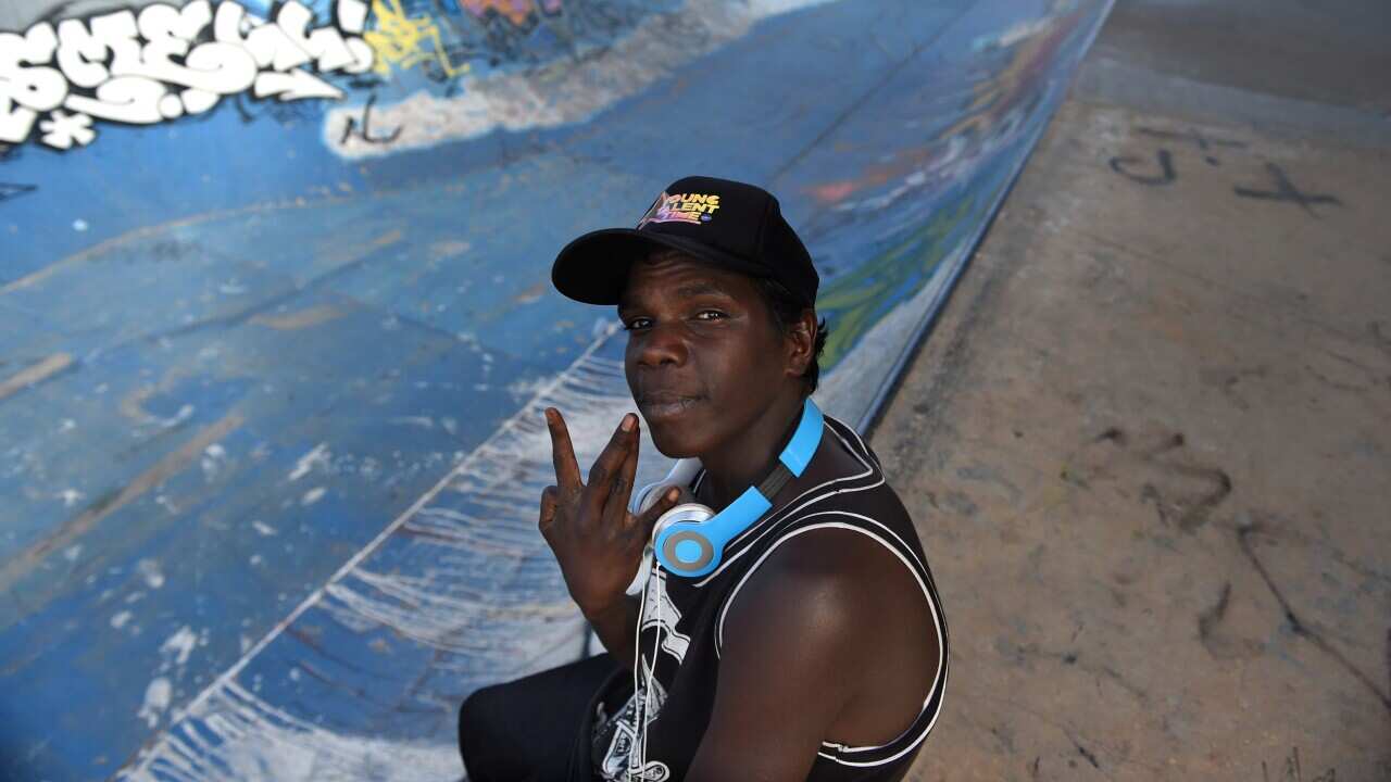 Louis, working with BushMob, an organisation that takes in young people at risk