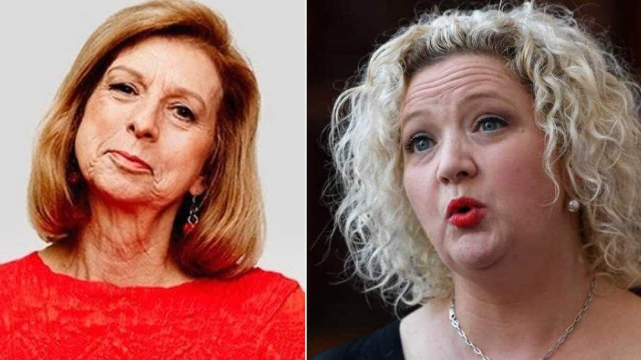 Bettina Arndt and Jill Hennessy.