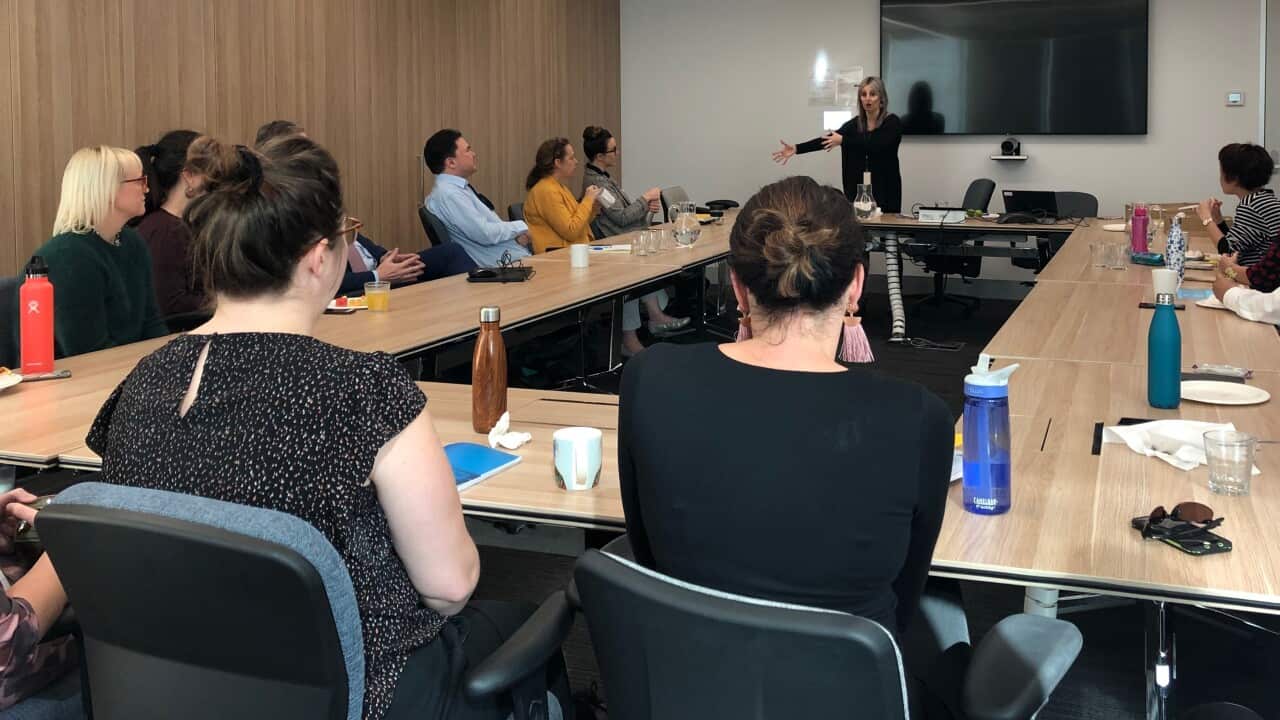 Liana Papoutsis is training court staff