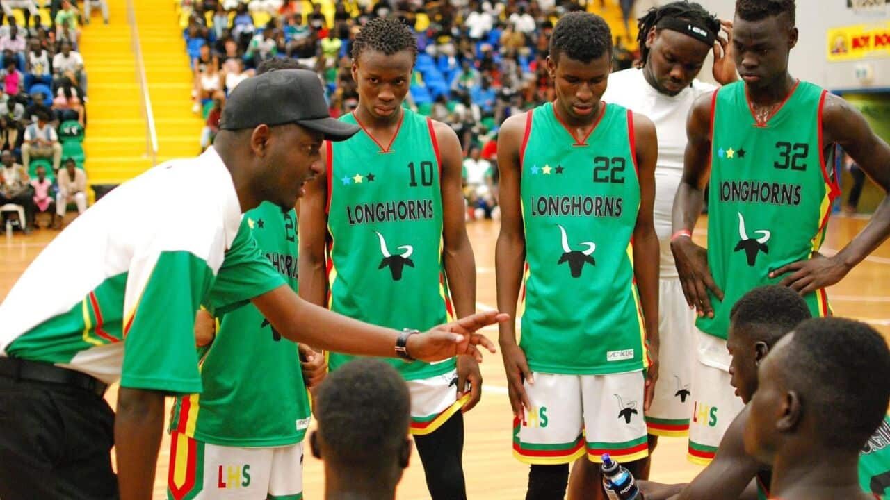 Manyang Gabriel with the Longhorns team