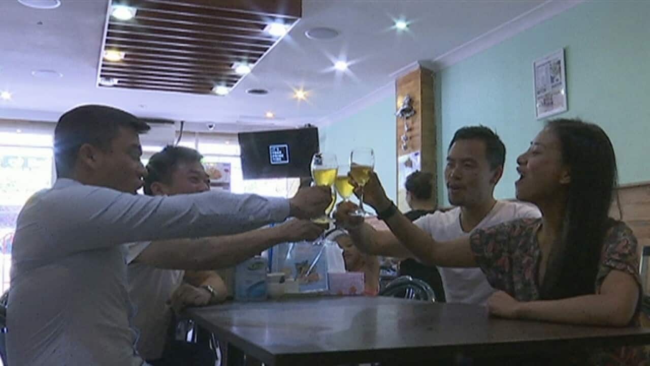 Members of the Vietnamese community gather in a Cabramatta restaurant