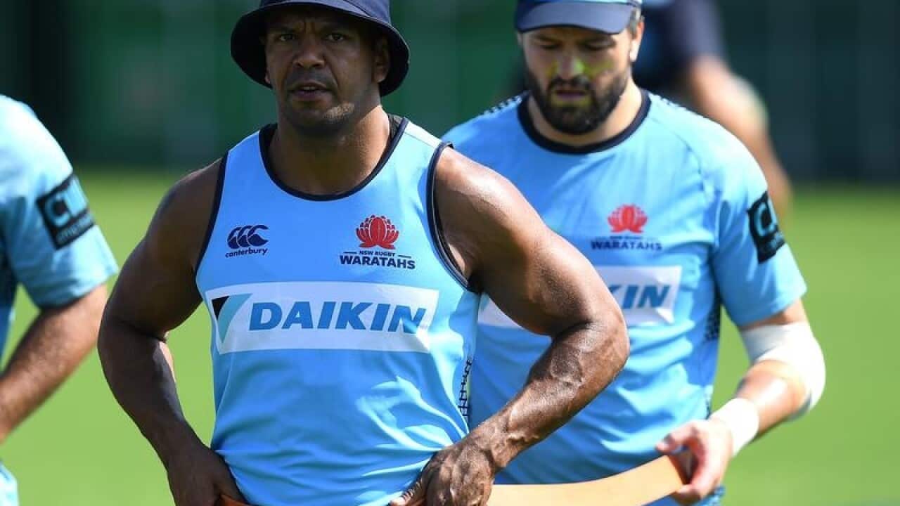 RUGBY WARATAHS TRAINING BEALE