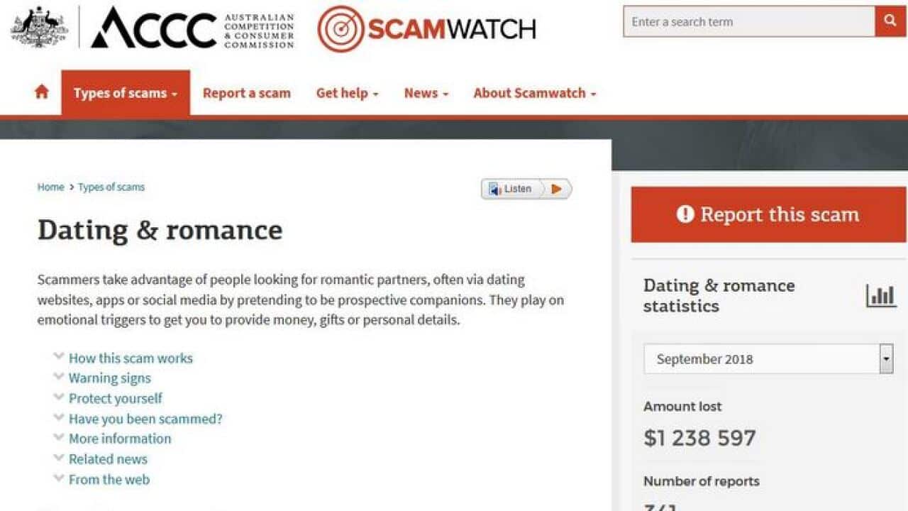 Dating and romance scams often take place through online dating websites, but scammers may also use social media or email to make contact.