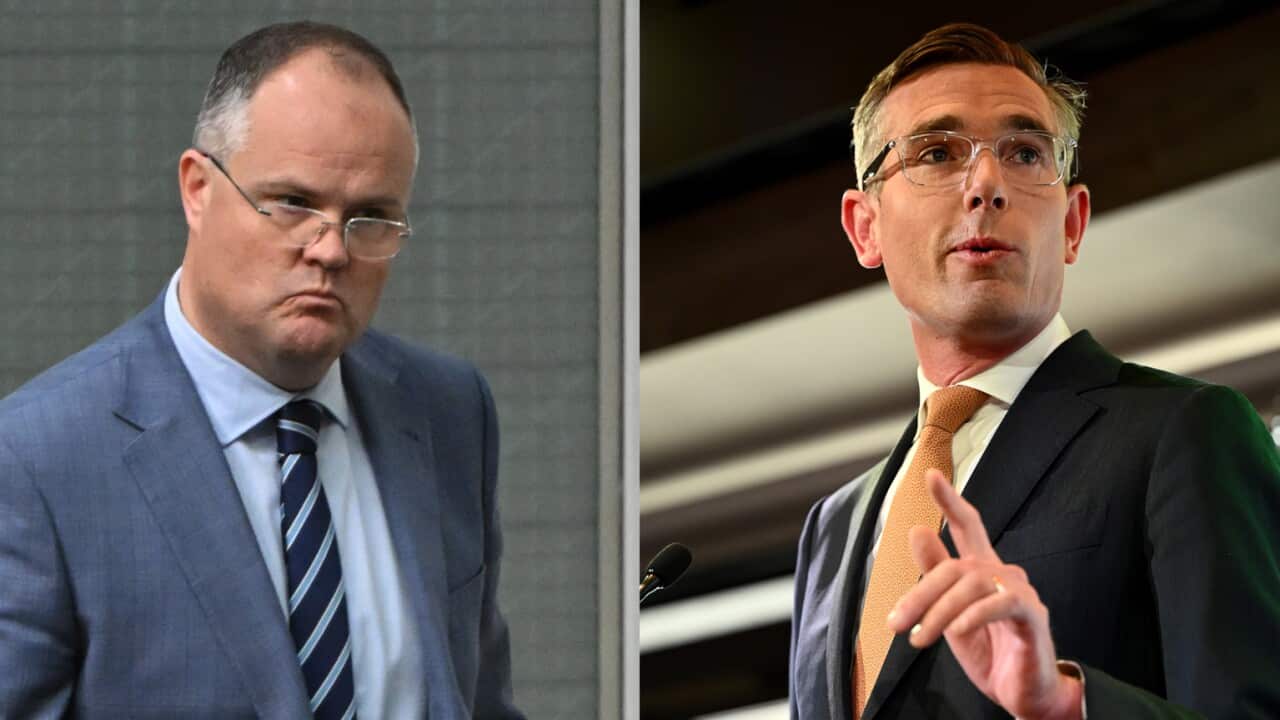 hadow Minister for Climate Change Ted O’Brien (left) NSW Premier Dominic Perrottet (right)