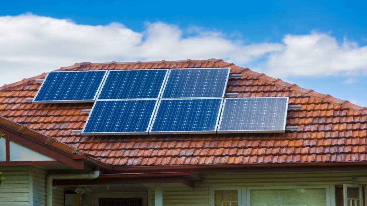 solar panels on a house