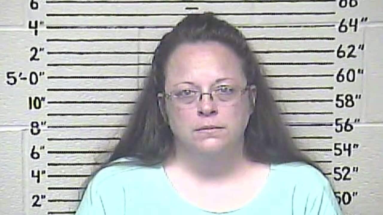 This Thursday, Aug. 3, 2015 photo made available by the Carter County Detention Center shows Kim Davis. (AP)