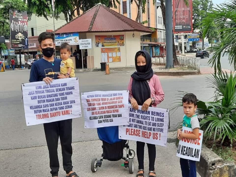 A Hazara refugee family in Indonesia