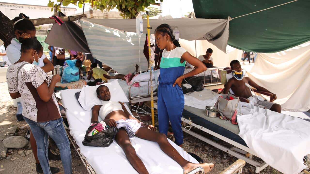 Some of the injured are helped in Haiti where there is a shortage of hospital beds