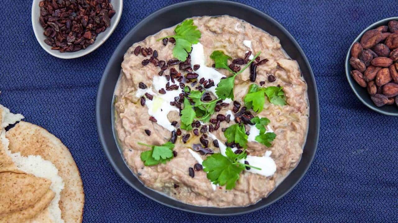 cocoa eggplant dip