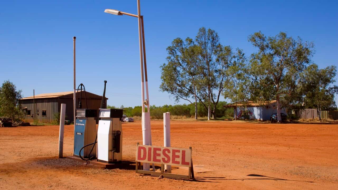 Outback fuel - typical filling station on a roadhouse