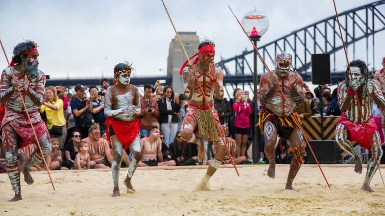 Dance Rites winners, Koomurri dancers performing at Homeground 2016.