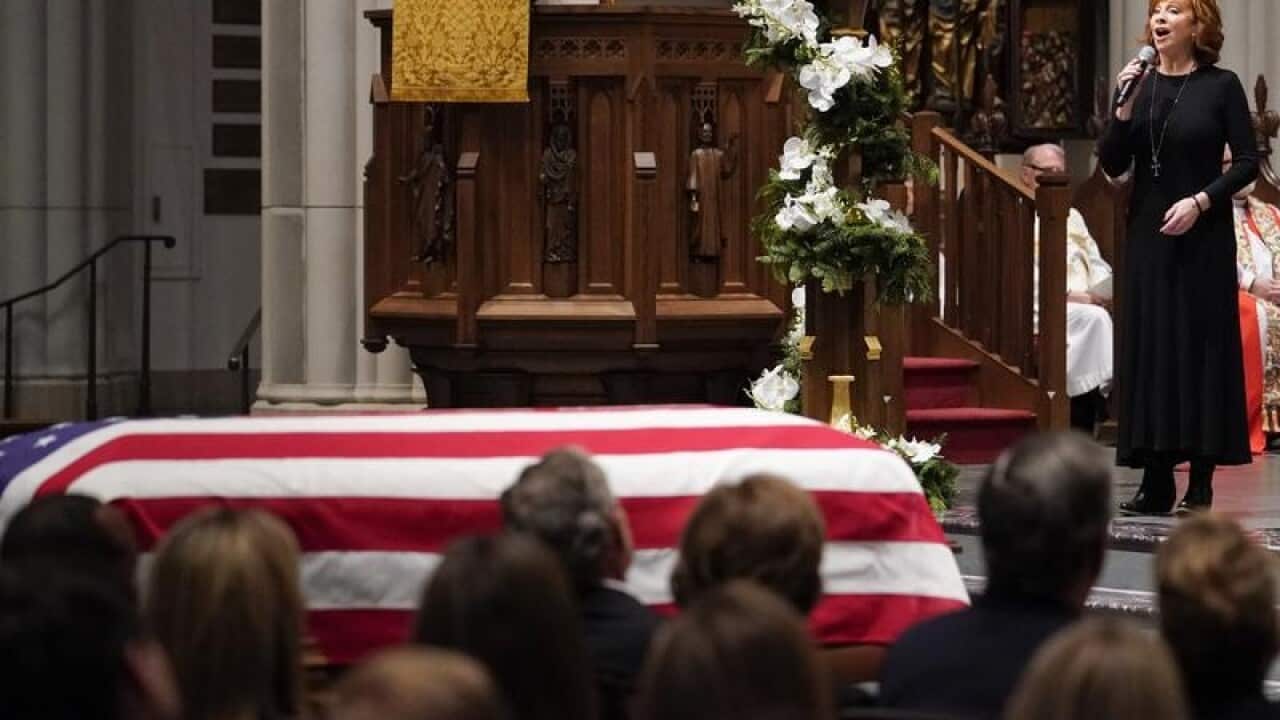 Reba McEntire at George HW Bush's funeral