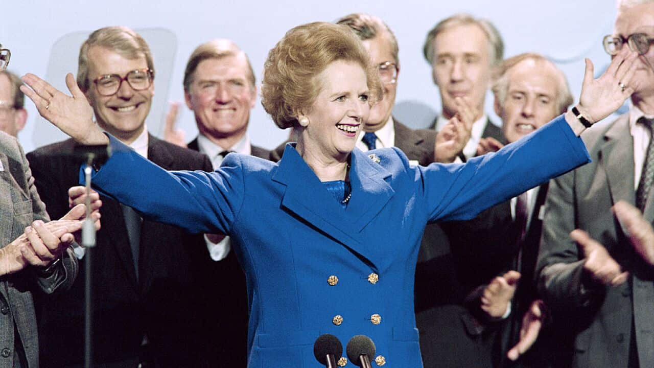 British Prime Minister Margaret Thatcher