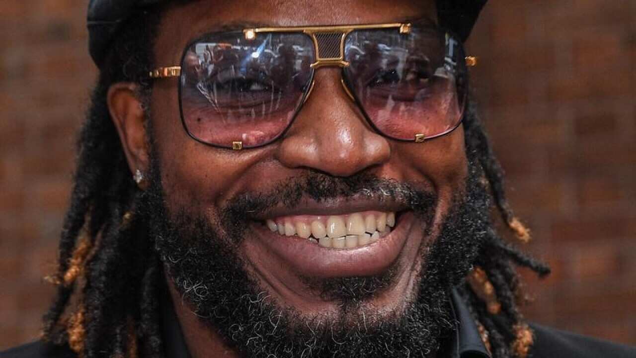 West Indies cricket player Chris Gayle smiling