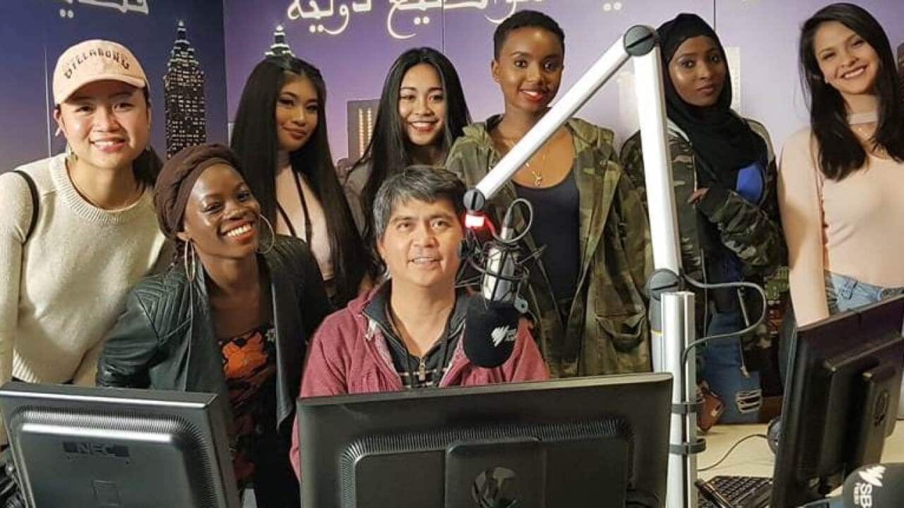 Ms Sydney NSW candidates pose after an interview with SBS Filipino