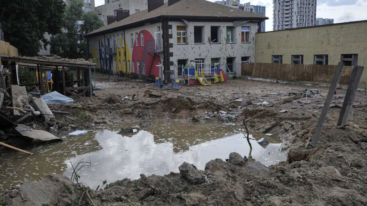 Rockets hit in Kyiv, Ukraine - 26 Jun 2022