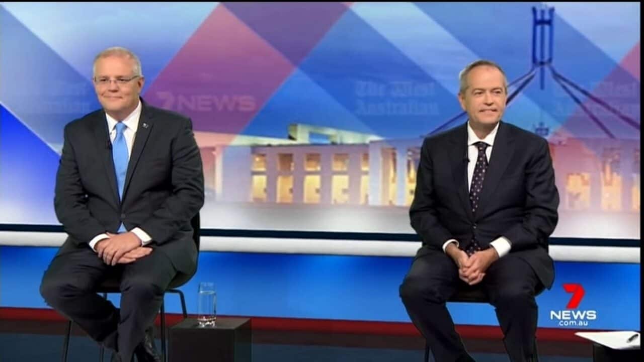 Scott Morrison and Bill Shorten are debating their policies in a televised debate.