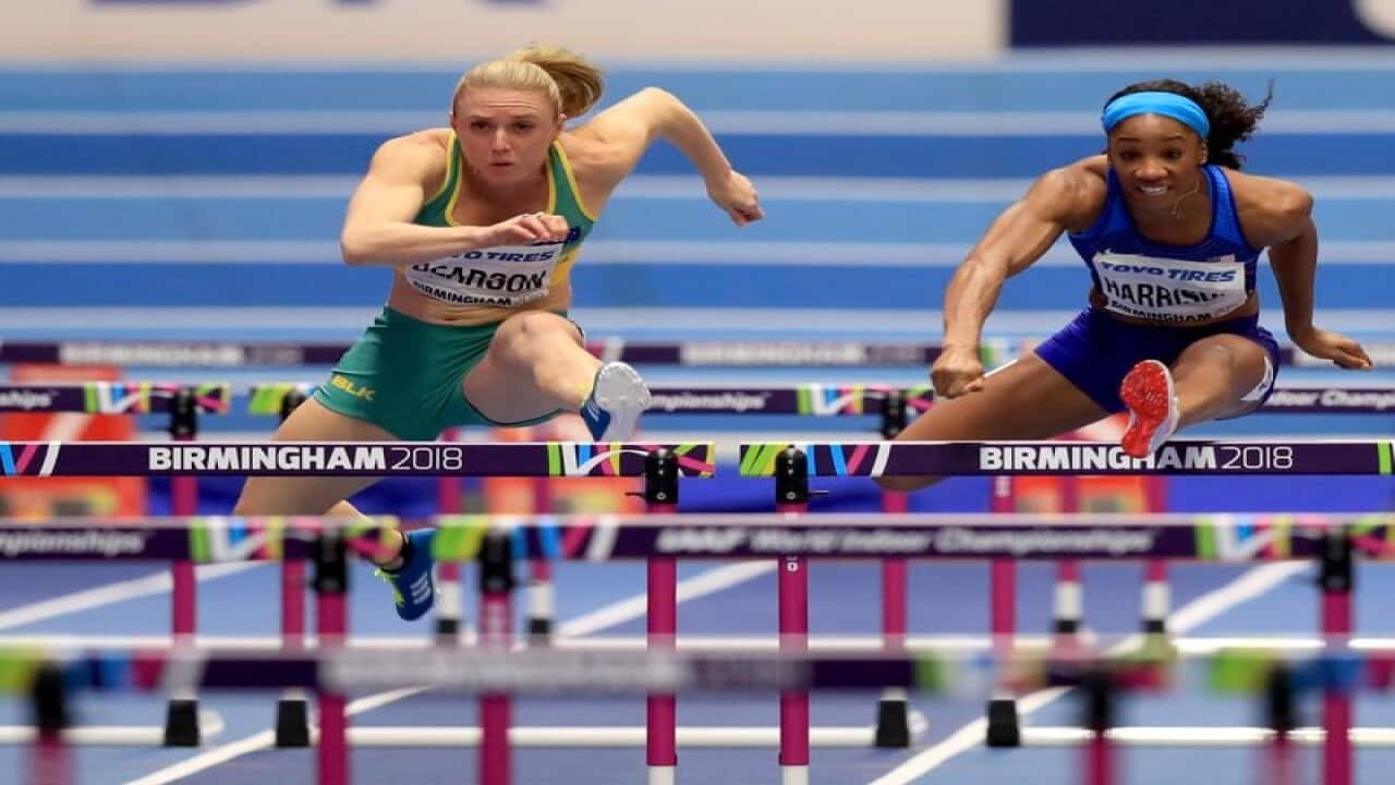 Australia's Sally Pearson in action.