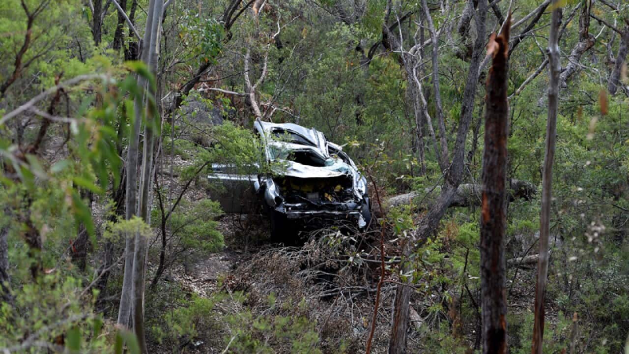 The scene where a body was found in northwest Sydney