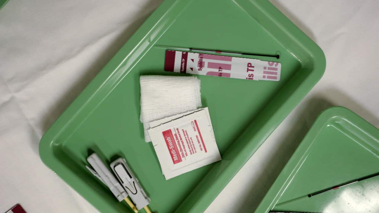 A portable testing kit for an on-the-spot syphilis testing.