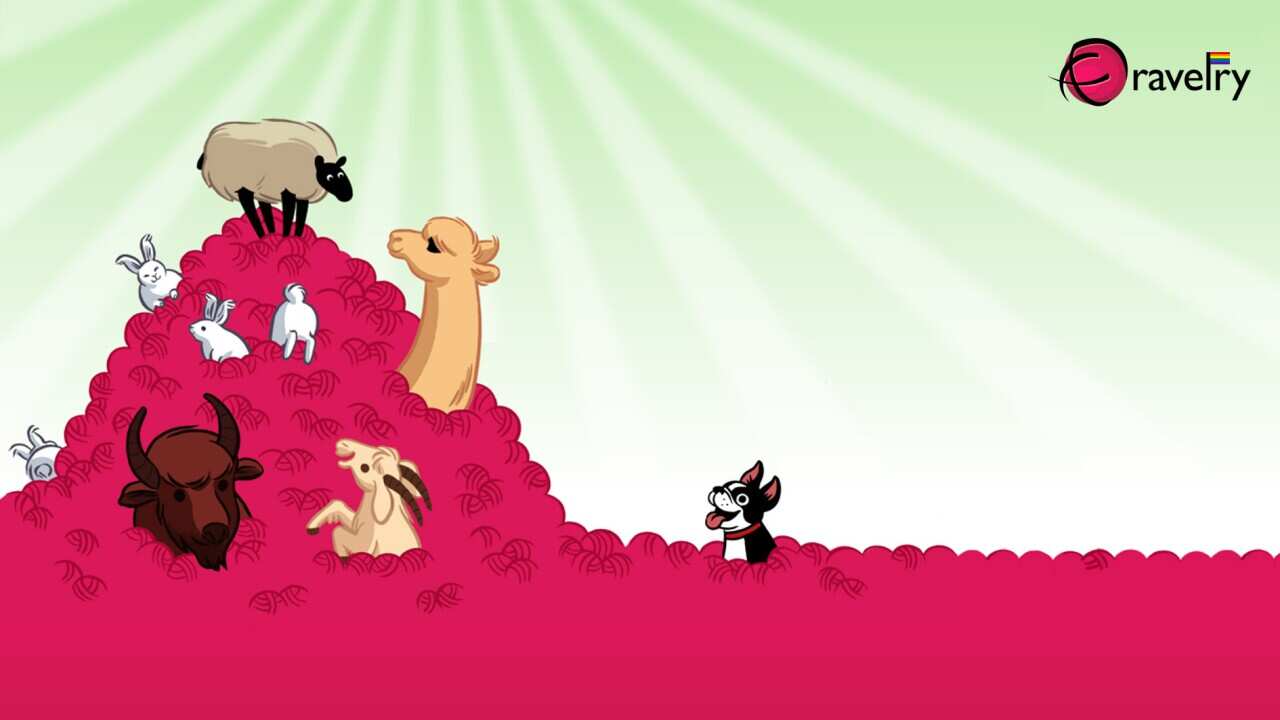 Screenshot of Ravelry homepage